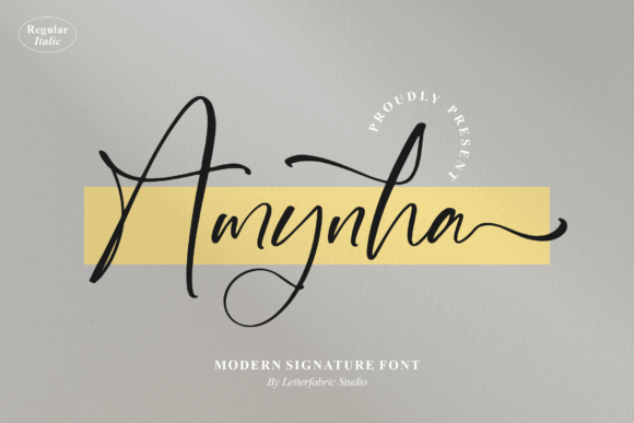 Amynha – Modern Script Font