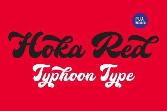 Hoka Red Font for Creative Design