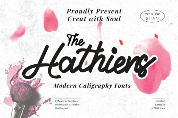 The Hathiens: A Modern Script Font for Editorial Design